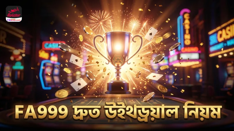 FA999 উইথড্রয়াল এ দ্রুততার সাথে টাকা উত্তোলনের নিয়মাবলী