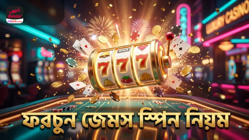 ফরচুন জেমস স্লটে স্পিন করার নিয়ম স্পষ্ট ভাবে ব্যাখ্যা করা হয়েছে