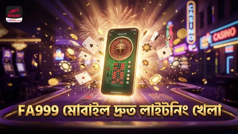 মোবাইল ফোনে FA999 প্ল্যাটফর্মে দ্রুত লাইটনিং রুলৌট খেলার দৃশ্য