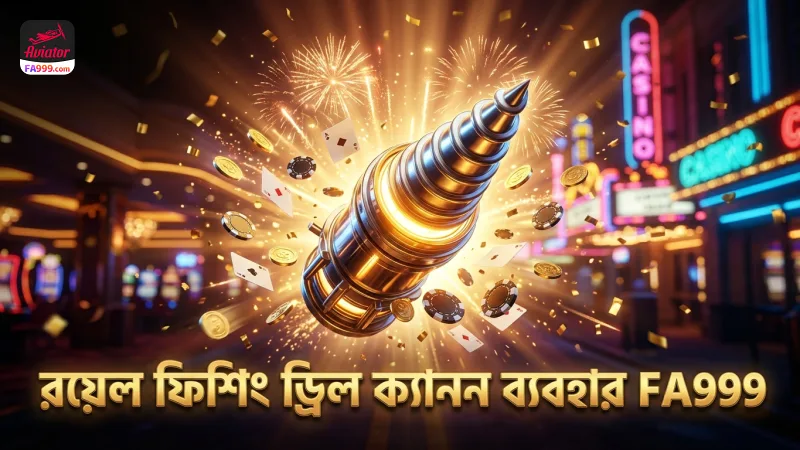 রয়েল ফিশিং গেমের ড্রিল ক্যানন ও সামন স্টোন ব্যবহারের দৃশ্য