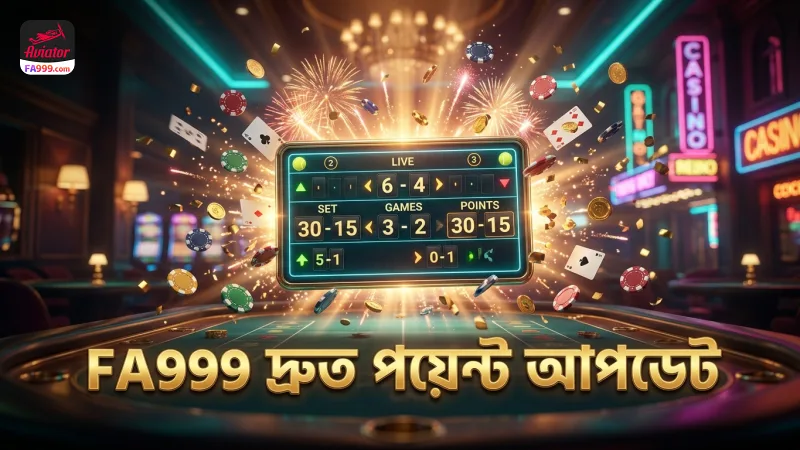 FA999-এর ডাটা ফিডে বিলম্বহীন পয়েন্ট আপডেট নিশ্চিত করে বাজির সঠিকতা